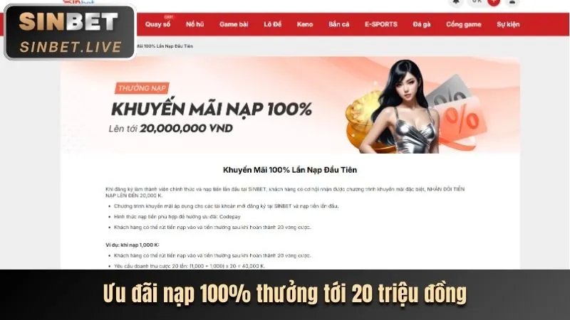 Ưu đãi nạp tiền lần đầu tr88